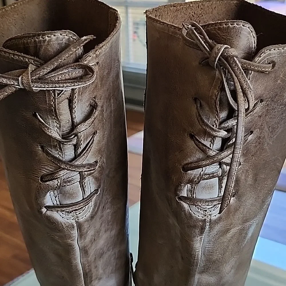 Patron Stina Leather Hippie Boho Chic Coastal Cowgirl Riding Boots Size 7